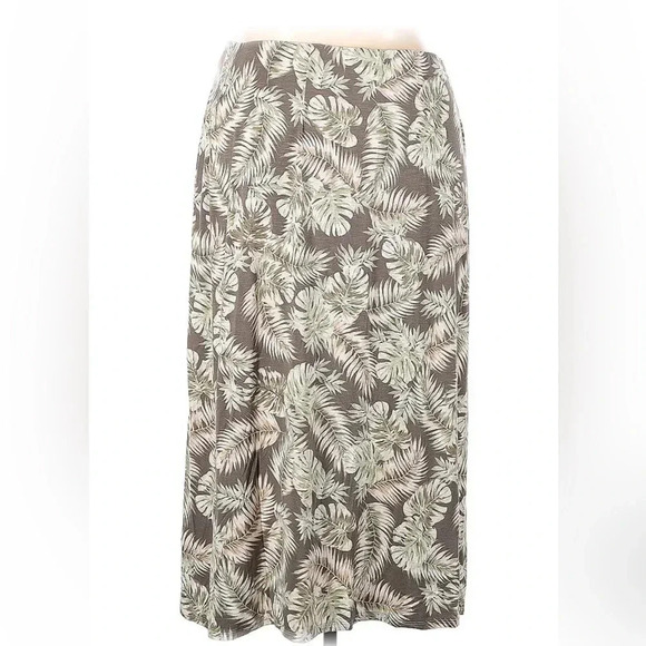 J. Jill | Women's Printed A Line Knit Maxi Skirt Cheerful Palms Plus Size 3X - Picture 4 of 8